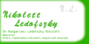 nikolett ledofszky business card